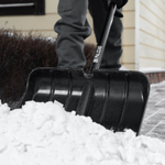 Лопата для уборки снега, полипропилен, 455х345х1330 мм, алюминиевый черенок, BASE Palisad