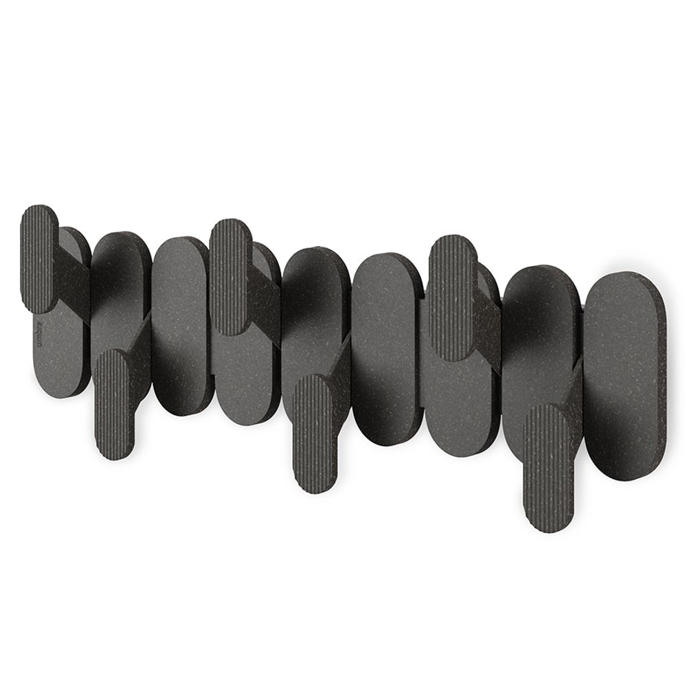 Вешалка настенная Tempo, 6 крючков, черная