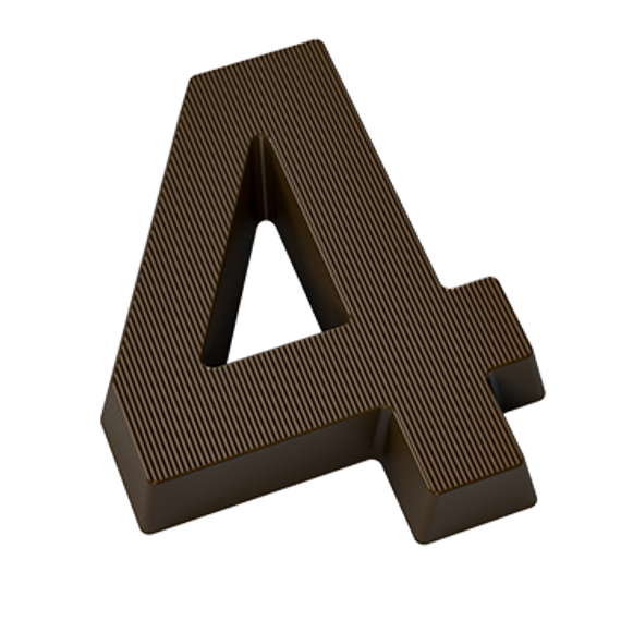 946 | Форма для шоколадных изделий &quot;4&quot; (275*135 мм)