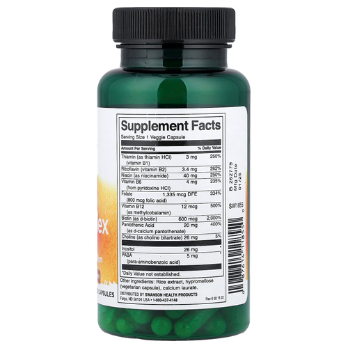 Swanson Vitamins, Daily B-Complex, 100 растительных капсул