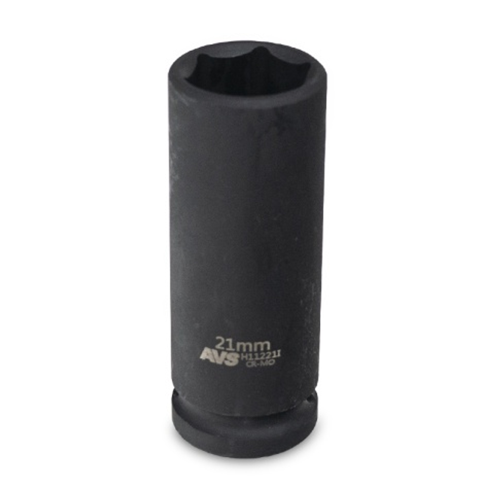 Головка торцевая ударная глубокая 6-гранная 1/2''DR (21 мм) колесная AVS H11221IС