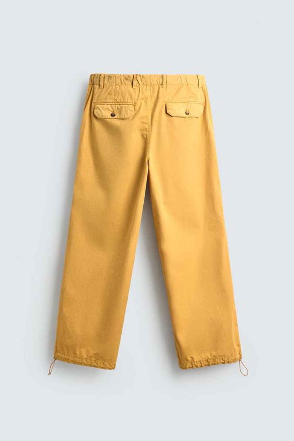 ZARA X AARON LEVINE ХЛОПКОВЫЕ БРЮКИ RELAXED FIT, СВЕТЛО-ЖЕЛТЫЙ