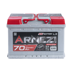 Аккумулятор ARNEZI DIN SMF 70 А/ч обратный R+ 278x175x190 L3 EN 630 А