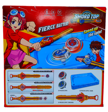 Игровой набор батл " Меч-запуск + волчки BB " ( светятся )