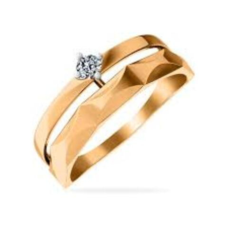 Кольцо из золота с фианитами