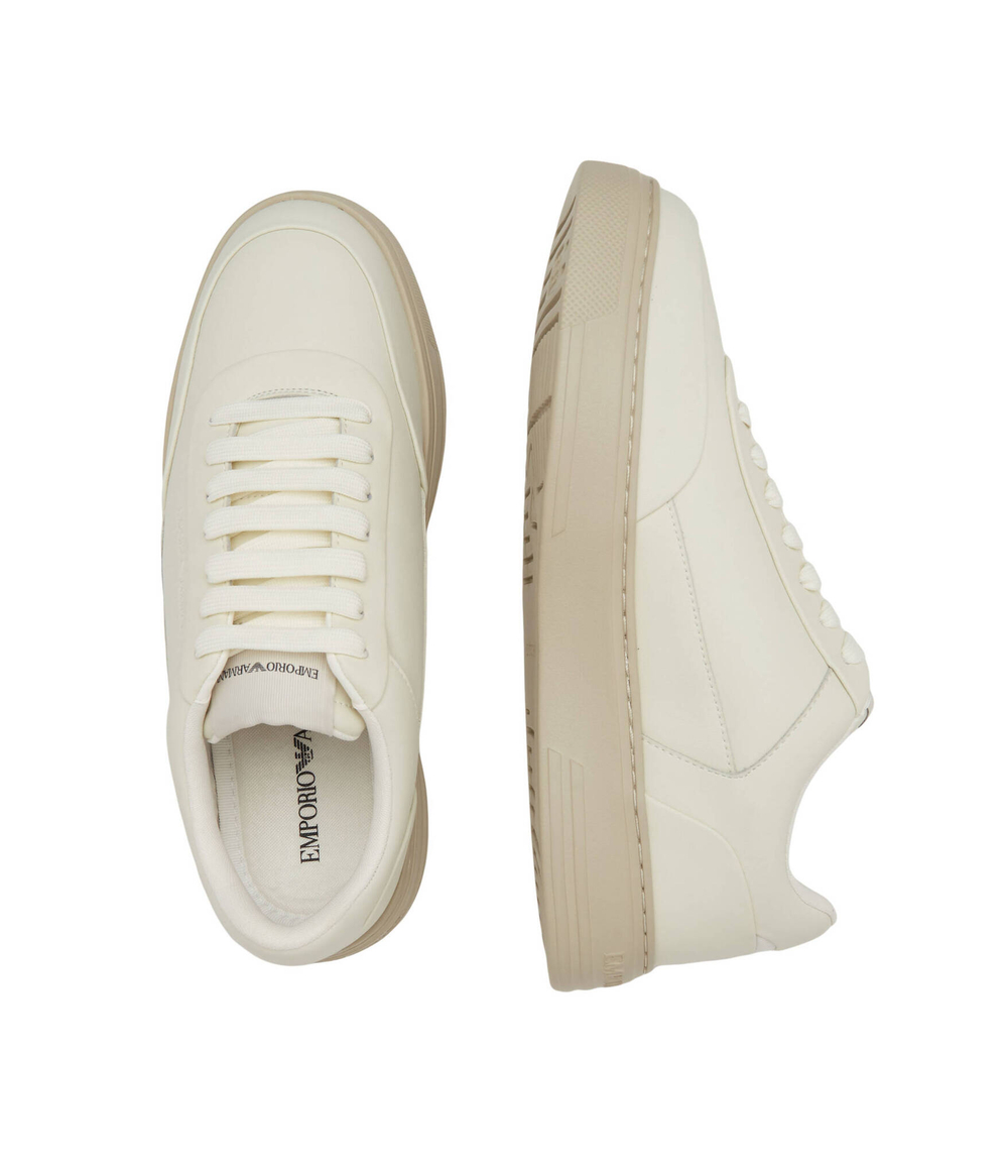 Кожаные кроссовки Emporio Armani - белый(X4X645 XN013)