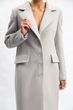 Пальто однобортное с английским воротником