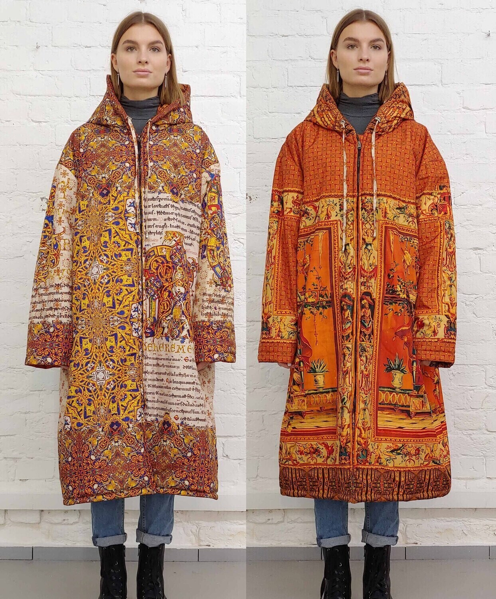 Двустороннее пальто-парка