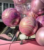 Шар (18"/46 см) Сфера 3D, Deco Bubble, Сиреневый, Кристалл