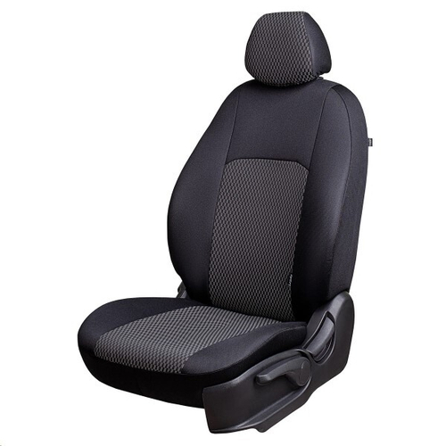 Чехлы на сиденье /2131 Нива/ 5 двер. с 11.2019г. Дублин Жаккард черный (цельн.зад.спинка) (LORD AUTO)