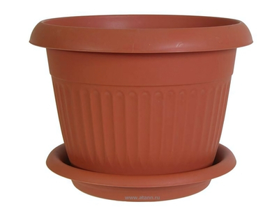 Кашпо Ливия 7,4л 280мм с поддоном, терракот