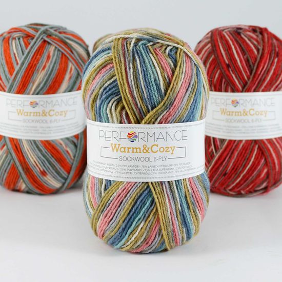 Пряжа Warm & Cozy 6-ply PERFORMANCE (75% шерсть супервош, 25% полиамид)