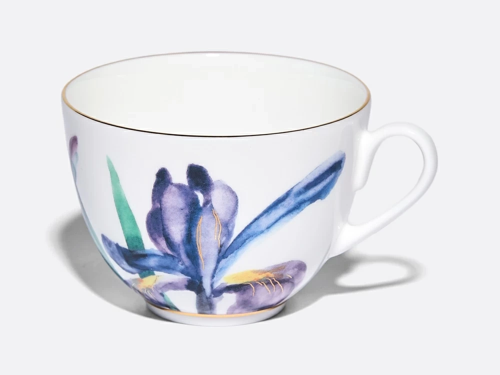 Чашка с блюдцем L’Art des Fleurs (Искусство цветов) в подарочной упаковке, форма Весенняя 2, рисунок Аметистовое пламя, арт 81.33403.00.1