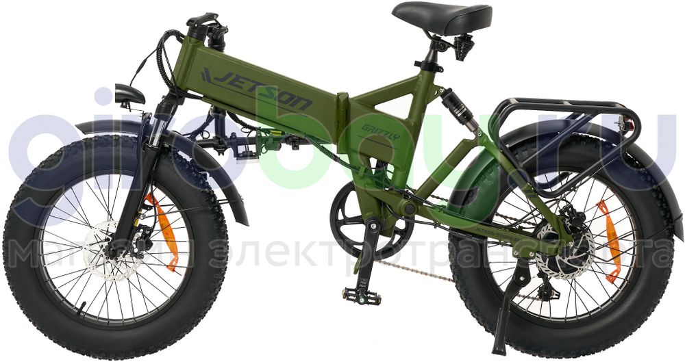Электровелосипед Jetson GRIZZLY 1200w (48v15ah) - Зелёный фото №7