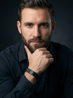 Браслет из черного натурального янтаря