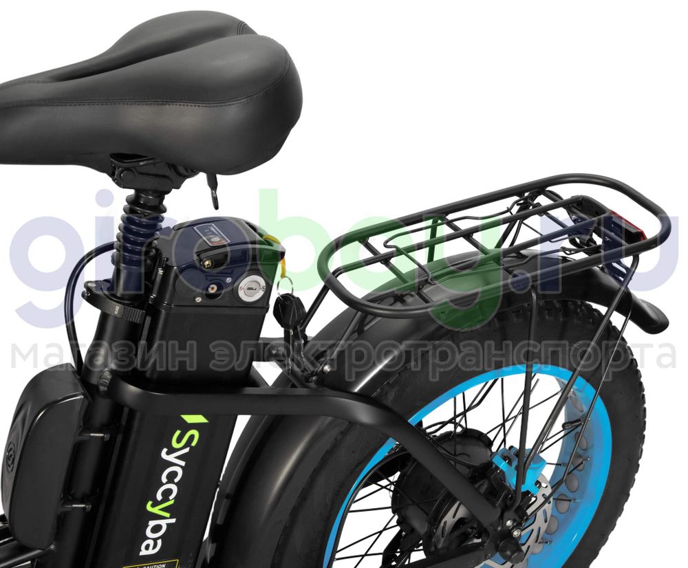 Электровелосипед Syccyba F11 Pro 2025 года (48V/15Ah) - Синий обод фото №7