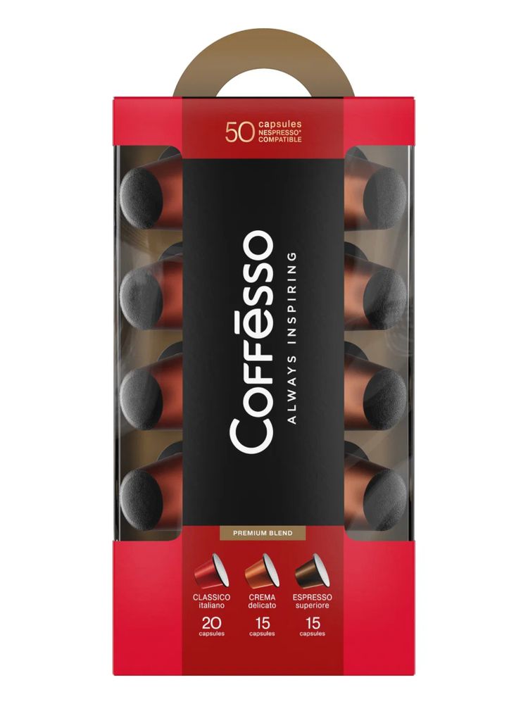 Кофе в капсулах Nespresso Coffesso 3 вкуса 50 шт x 2 уп