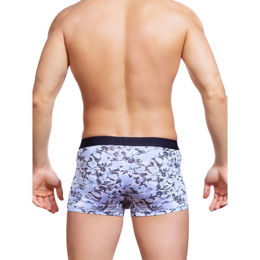 Мужские трусы боксеры серо-голубые с принтом Sergio Dallini SG2311-1