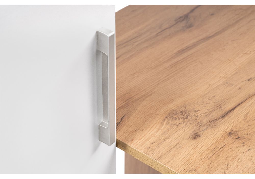 Письменный стол Лайт 03.243 150х57х180 дуб золотой (craft) / белый премиум