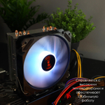 Кулер для процессора TESLA 1000RGB, 1х120мм, 800~1800rpm, 4-pin, Al+Cu, серебристый/RGB, 60CFM, 25дБ, 4-PIPE, TDP 170Вт, INTEL 1700/1200/115x/775/1366, AMD AM5/AM4/AM3(+)/AM2(+)/FM2(+)/FM1/754/940/939 (TSL-1000-RGB)