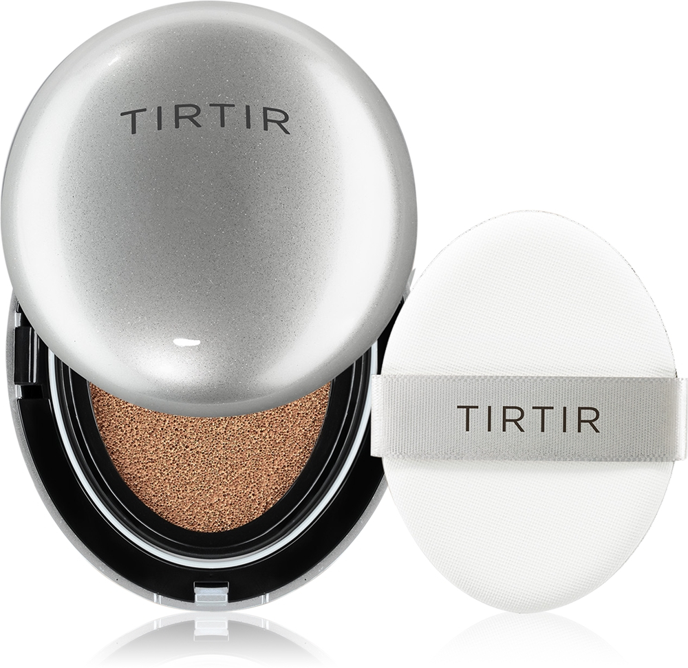 TIRTIR Mask Fit Aura Cushion - Увлажняющая основа в губке с осветляющим эффектом. оттенок 43N Deep Cocoa, 18 g
