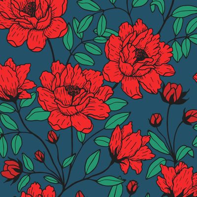 Flowers seamless pattern.