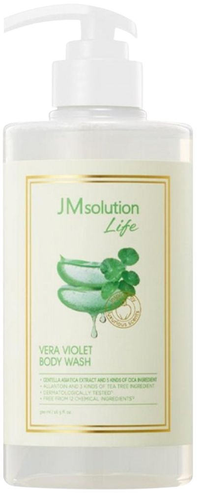 Гель для душа с экстрактом алоэ вера JMSOLUTION Life Vera Violet Body Wash 500 мл