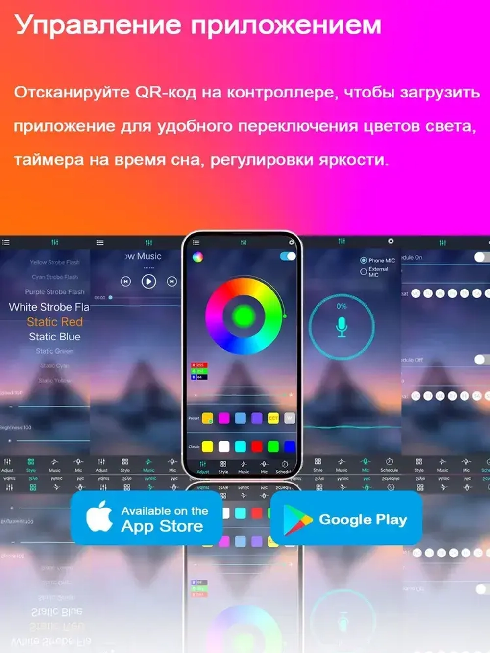 Светодиодная лента 5 метров 24В 80Leds 5050 RGB (1*5m)