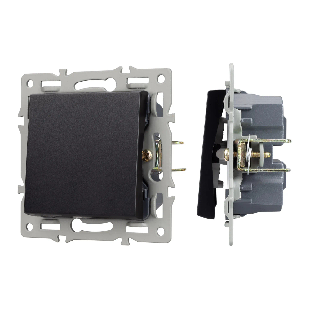 Механизм выключателя одноклавишный перекрёстный SWT-MKX1-PL-BK (250V, 16A) (Arlight, -) 043719