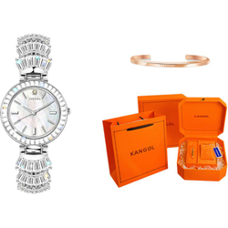 KANGOL Quartz Movement Metal Strap Watch Women"s Watch Mother of Pearl Color Watch Dial KANGOL K956