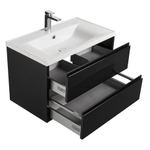 Тумба под раковину, РИМИНИ, 80 чёрный глянец (премьер)