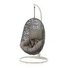 Florina Подвесное кресло с светло-серой ножкой темно-серое