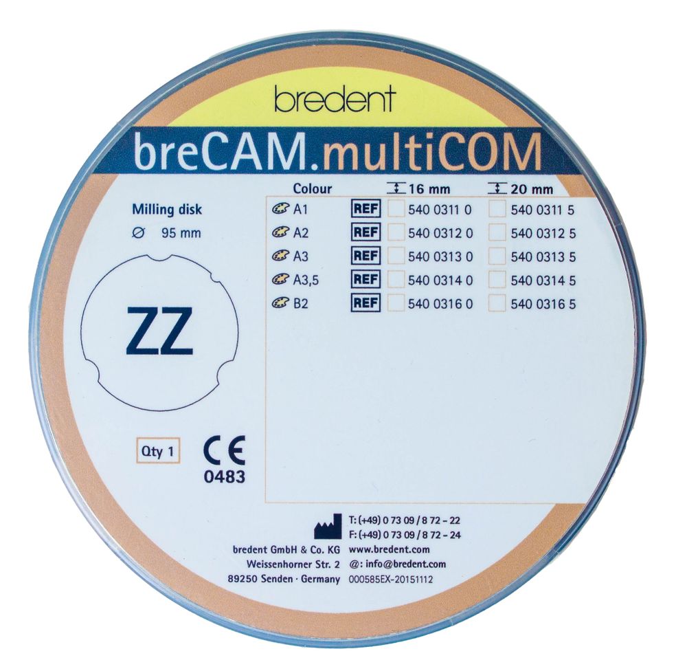 Диск ПММА breCAM Multicom ZZ (Мультиком)