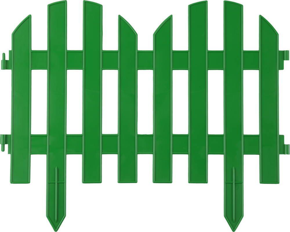 Забор декоративный GRINDA ″ПАЛИСАДНИК″, 28x300см, зеленый