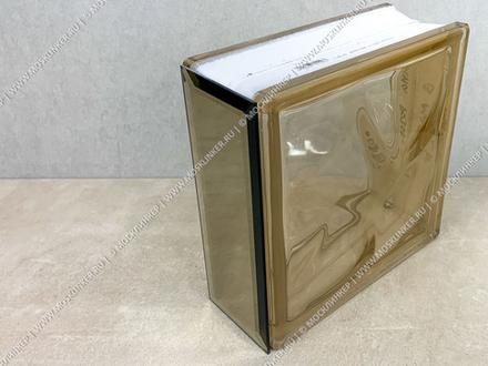 Торцевой элемент для стеклоблока, 187x72x4 - Зеркало бронзовый