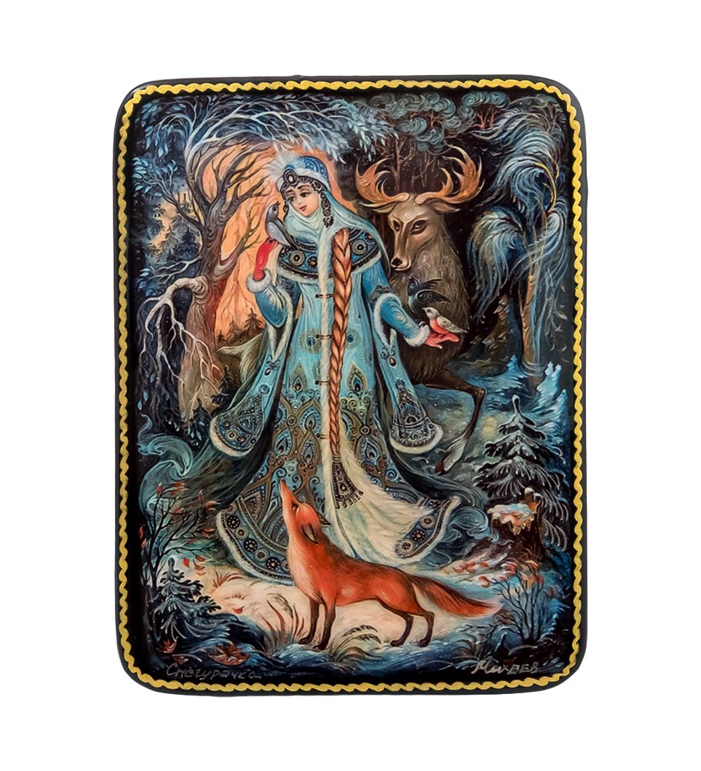 ШК-19/67 Шкатулка в технике декупаж «Снегурочка» (10х8х3,5)