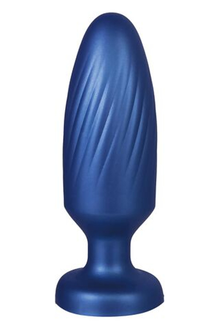Синяя анальная пробка 4 Inch Silicone Anal Plug - 12 см.