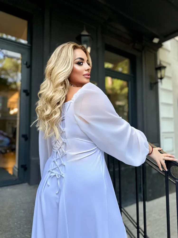 Платье с разрезом УК-1118-2 Фабрика Моды