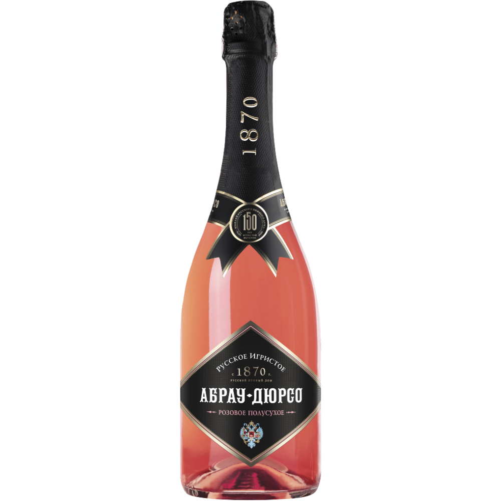 Вино русское игристое Абрау-Дюрсо розовое полусладкое 0,75 л