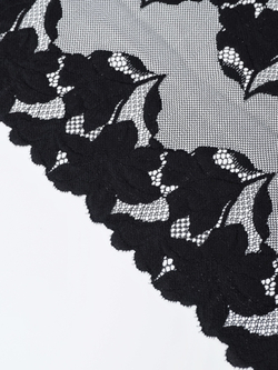 Эластичное кружево для белья черное ширина 22 см