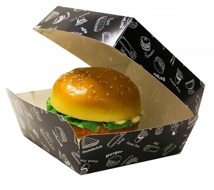 Коробка для гамбургера Complement Black 120*120*100 мм (1/80/320)
