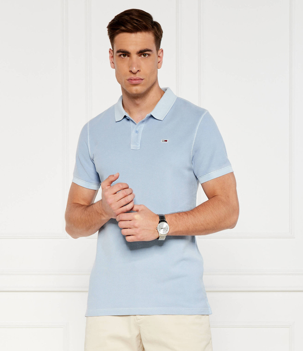 Поло Tommy Jeans - голубой(DM0DM18923)