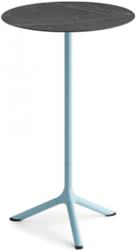 Стол ламинированный барный Scab Design Tripe, голубой, черный мрамор Сахара