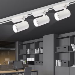 Трековый светильник трехфазный ЭРА SТR-30-36-30K-W40 светодиодный 40Вт 3000K белый | Трехфазные трековые светильники