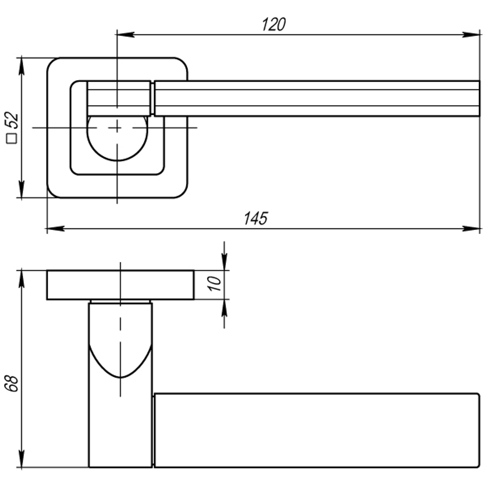 Ручка раздельная K.QR52.GALAXY (GALAXY QR) SN/CP-3 матовый никель/хром
