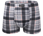 Мужские боксеры plus size в шотландскую клетку (Размер: XXXL) (Цвет: серый)