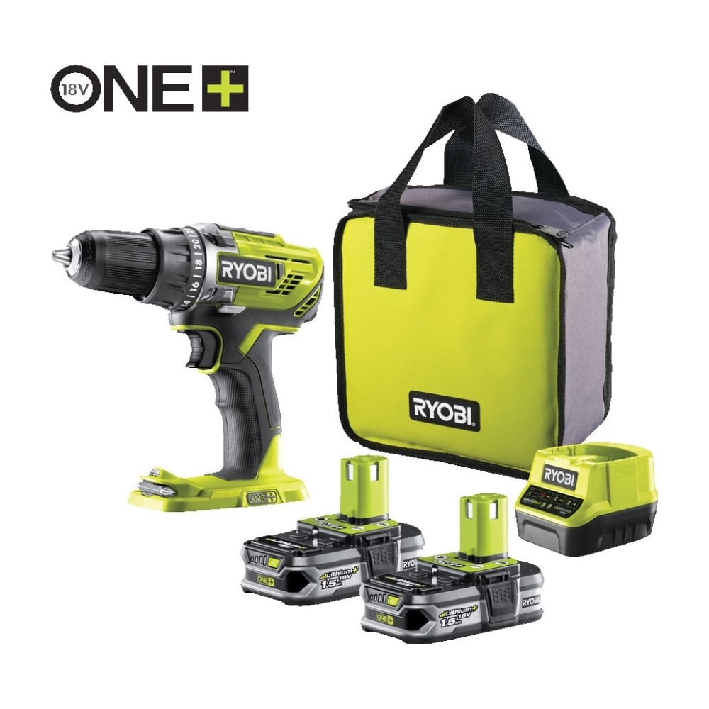 Дрель-шуруповерт Ryobi ONE+ R18DD3-215S 5133003774