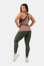 Майка SLEEVELESS LOOSE CROSS BACK TANK TOP "FEELING GOOD" 419 Бежевая