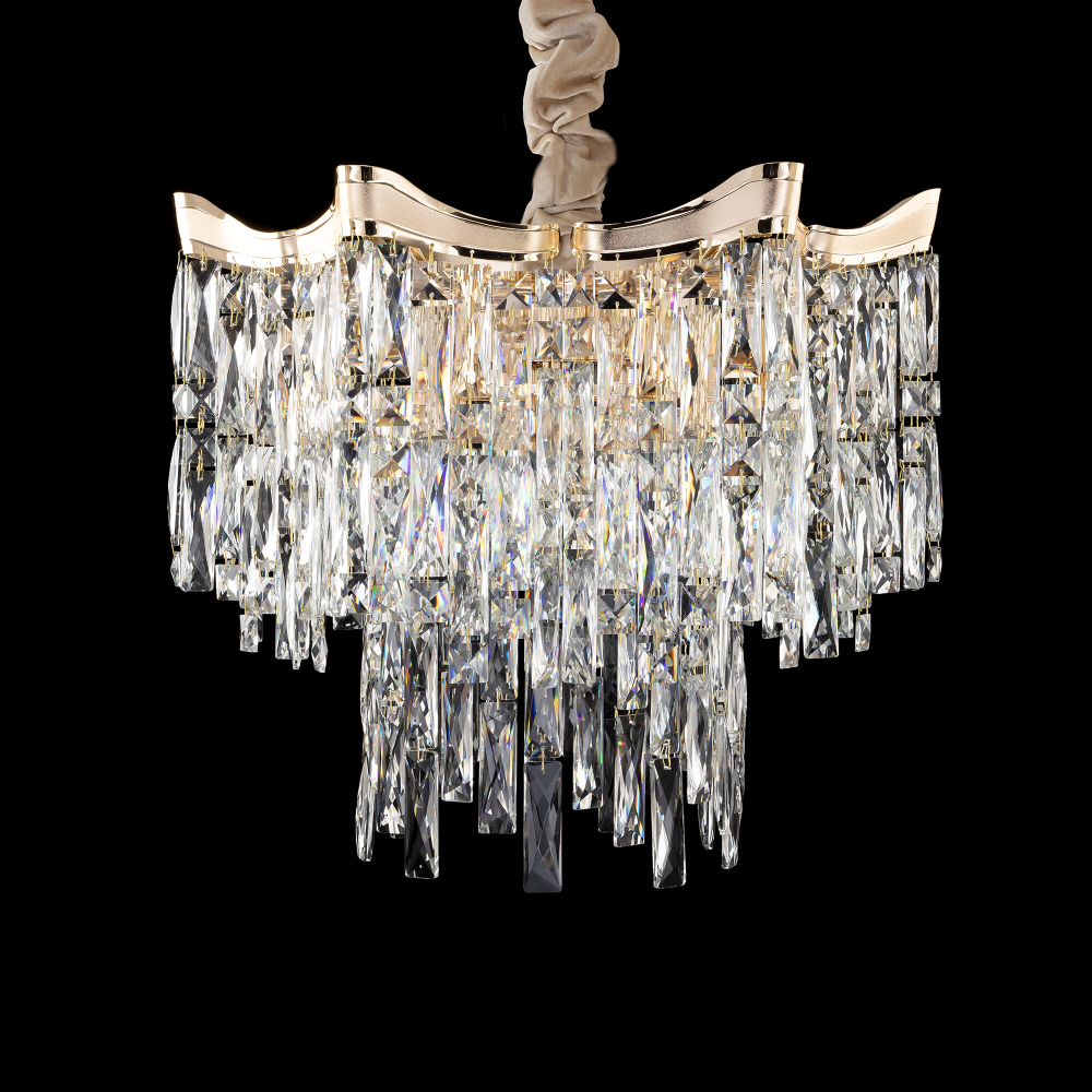 Citilux Моника CL308252 Люстра хрустальная подвесная Золото