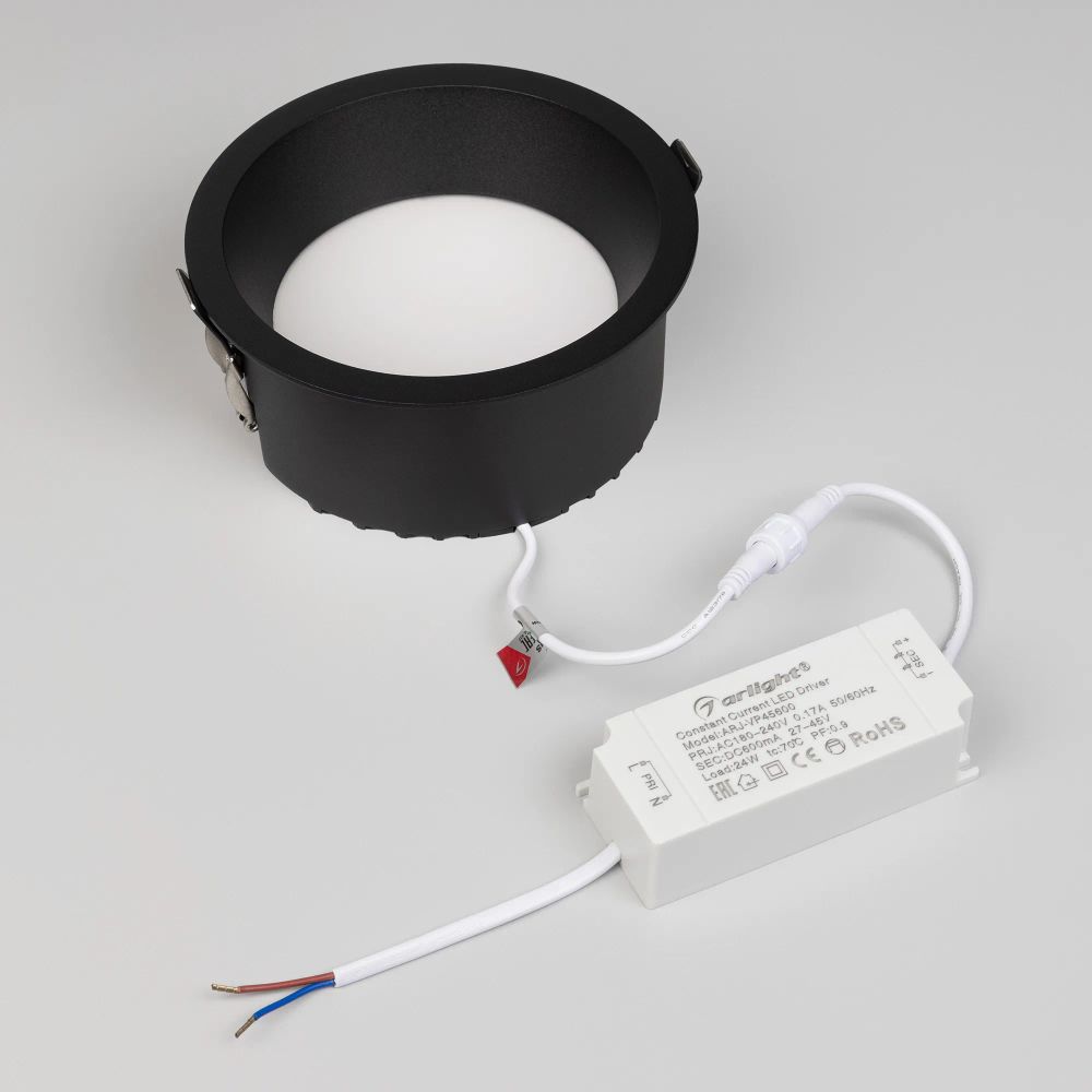 Светильник MS-DROP-BUILT-R158-30W Warm3000 (BK, 90 deg, 230V) (Arlight, IP54 Металл, 5 лет) 041497